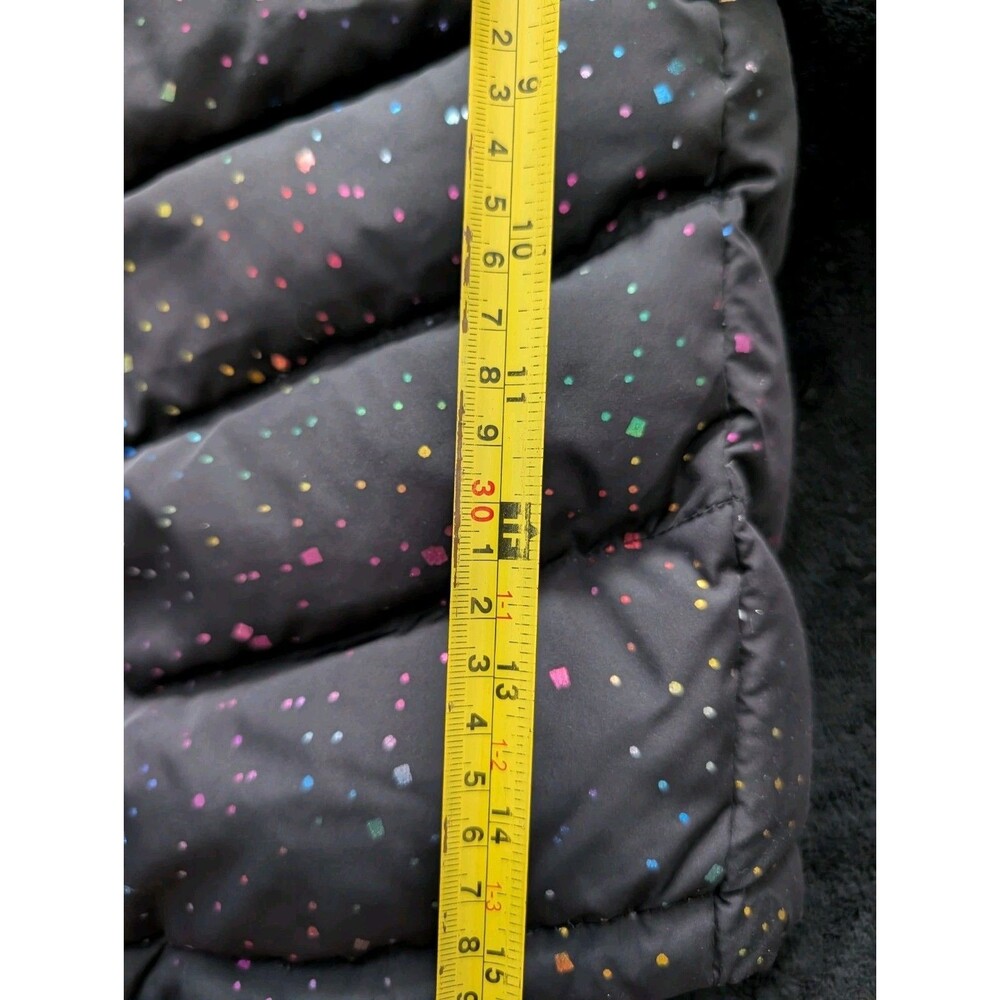 Eddie Bauer Kids Toddler Girls Classic Down Jacket Black Pink Sparkly Rainbow 4T image 5